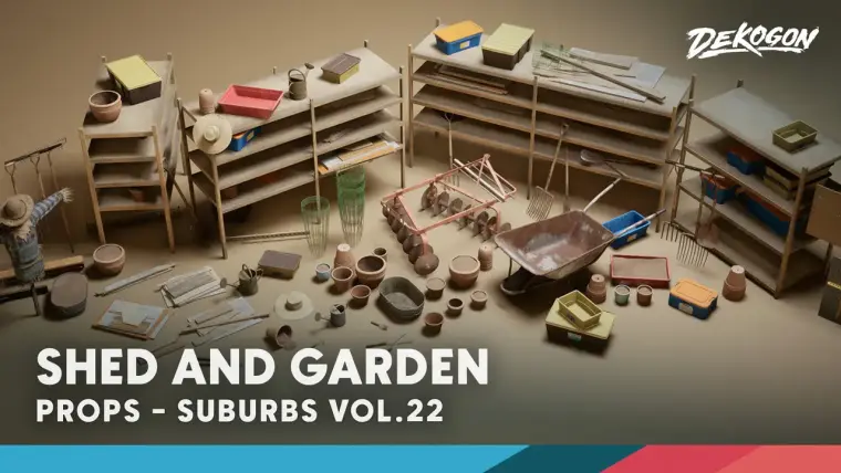 Suburbs VOL.22 - Shed & Garden (Nanite and Low Poly) Suburbs VOL.22 - Shed & Garden (Nanite and Low Poly)