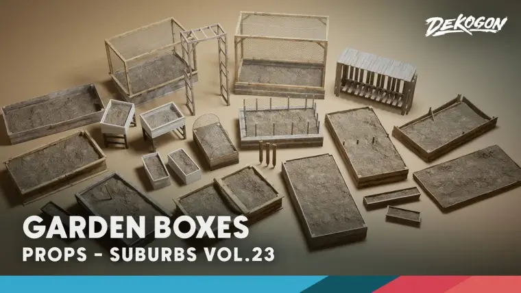 Suburbs VOL.23 - Garden Boxes (Nanite and Low Poly) Suburbs VOL.23 - Garden Boxes (Nanite and Low Poly)