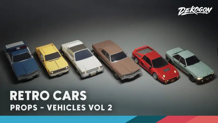 Vehicles VOL.2 - Retro Cars (Low Poly) Vehicles VOL.2 - Retro Cars (Low Poly)