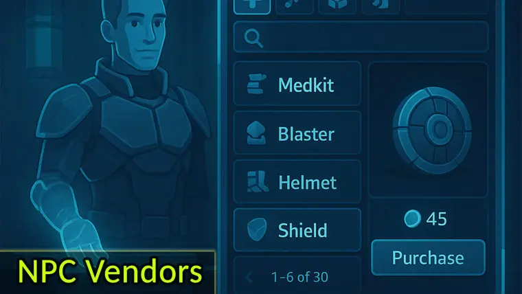 Fire Market - NPC Vendor Shops with Categories, Search, 3D Preview Fire Market - NPC Vendor Shops with Categories, Search, 3D Preview