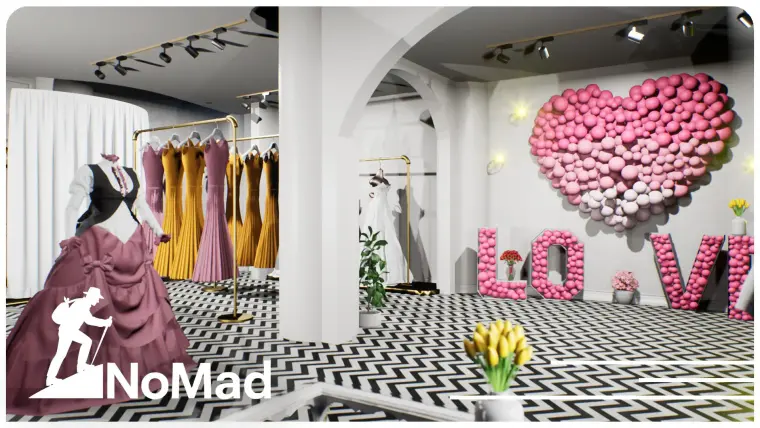 Luxury Bridal Boutique – Elegant Wedding Dress Shop Interior