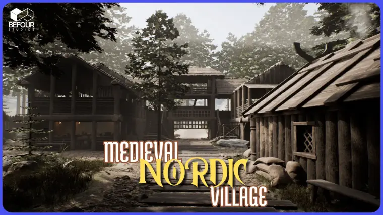 Medieval Nordic Village Environment Medieval Nordic Village Environment