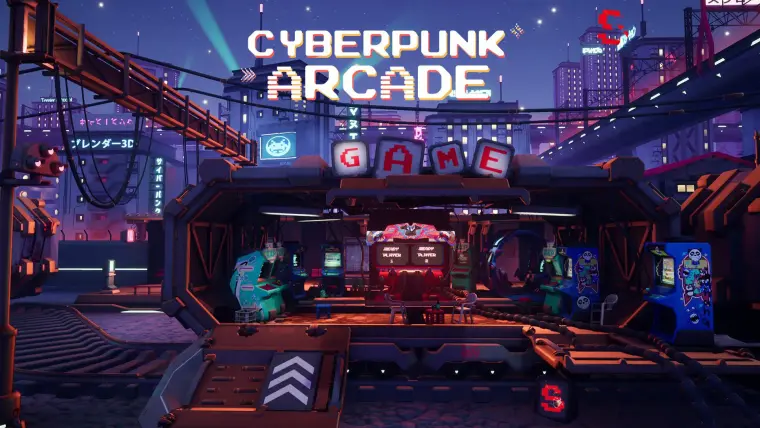 Stylized Cyberpunk Arcade Environment ( Stylized Cyberpunk Arcade Cyberpunk )