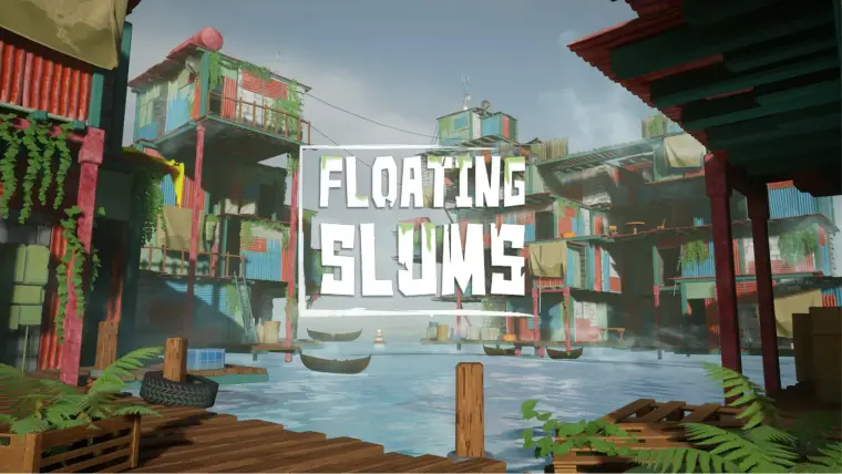 Stylized Floating Slums ( Stylized Floating Floating Abandoned City City 3D )