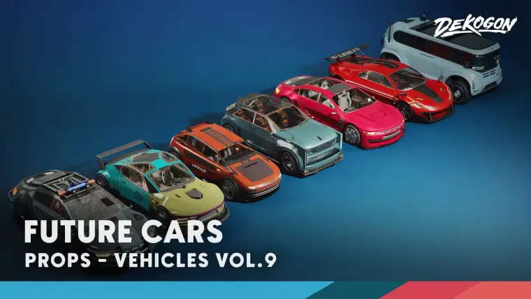 Vehicles VOL.9- Future Cars (Low Poly)