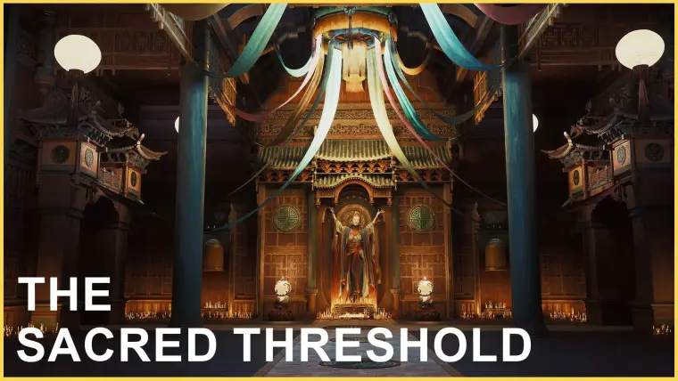 The Sacred Threshold - Asian Temple Interior Environment Kit