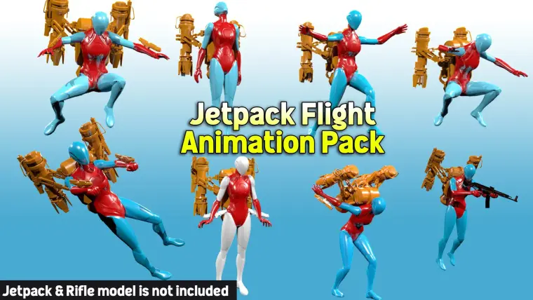 Jetpack Flight Combat Animation