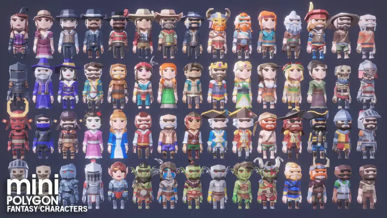 POLYGON MINI - Fantasy Characters Pack