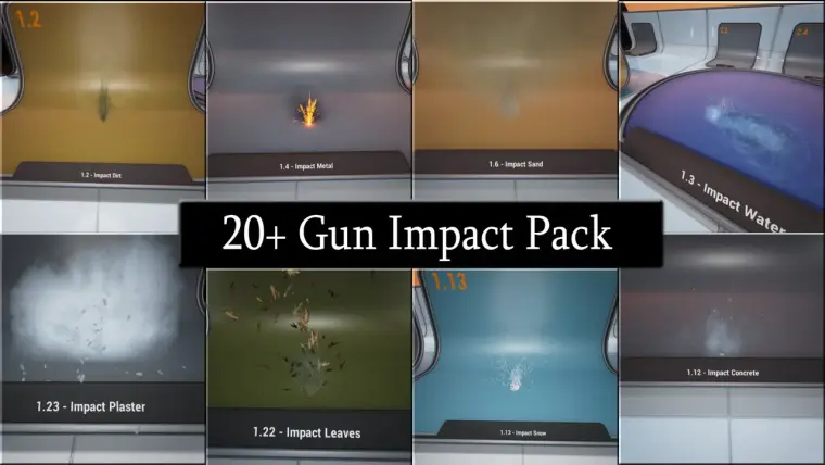 20+ Gun Impact Particles