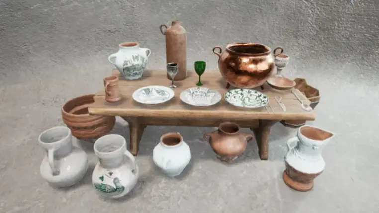 Medieval Kitchen Tableware
