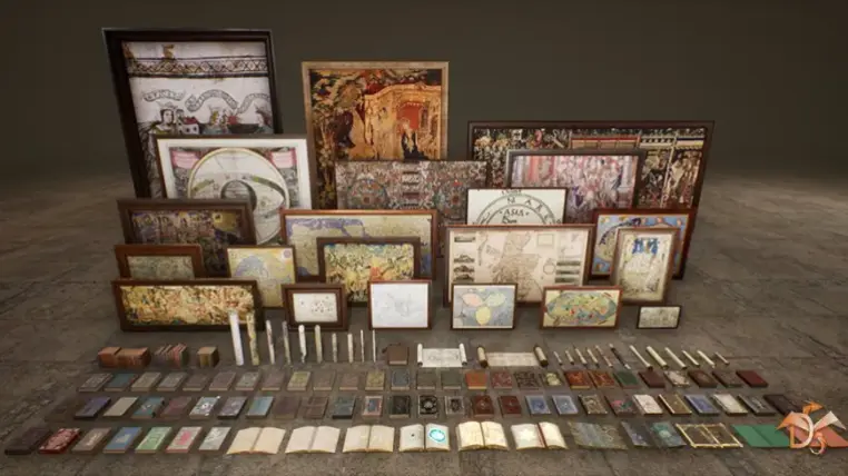 Medieval Props: Books, Scrolls, Paintings