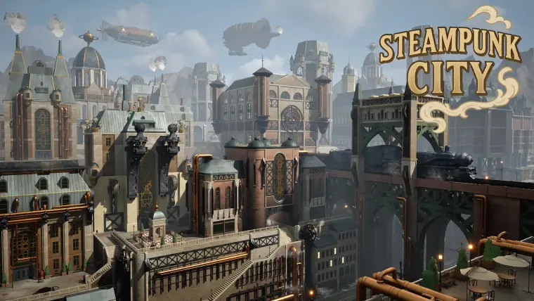 Stylized Steampunk City