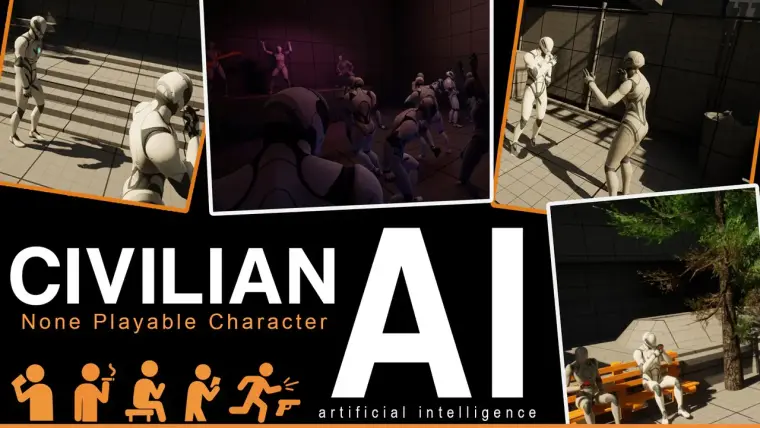 Civilian NPCs AI – Smart Crowd & Behavior System for UE5