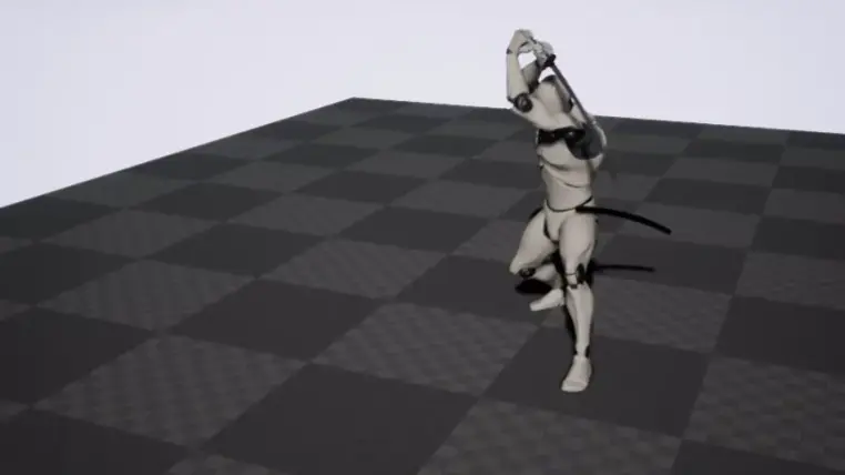 Japanese sword action