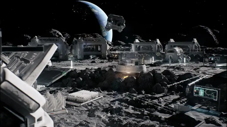 Modular Sci-Fi Base - Indoor Outdoor - Moon Theme