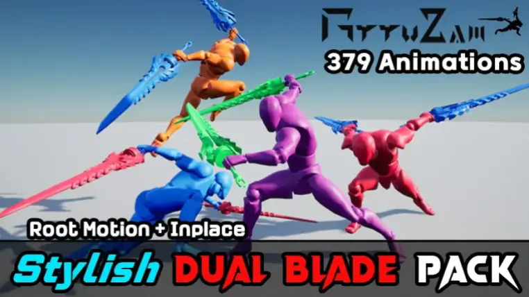 Stylish Dual Blade Pack Action RPG & TPS & TopDown Game.