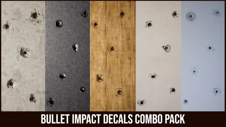 Bullet Impact Decals - Combo Pack