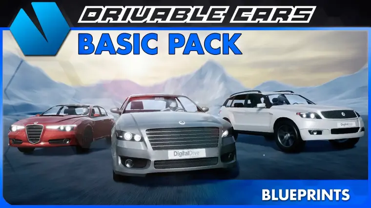 Drivable Cars Basic Pack: 3D assets and Blueprints