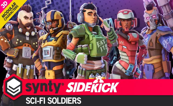Sci-Fi Soldier - Sidekick Modular Characters by Synty