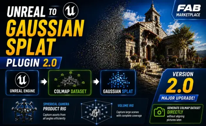 Unreal to Gaussian Splat - Automated COLMAP Dataset Generator