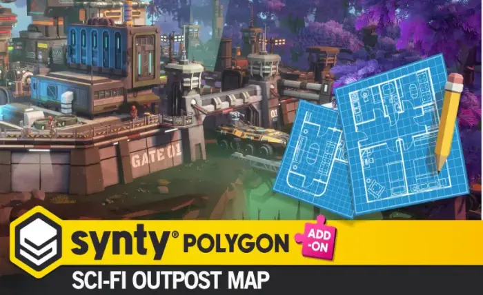 POLYGON - Sci-Fi Outpost Map by Synty