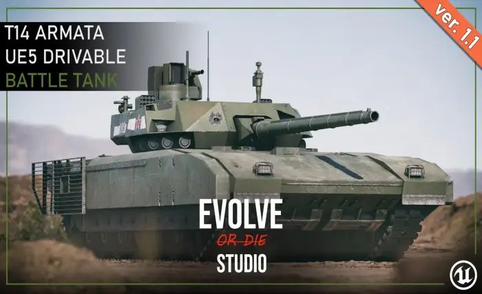 Tank Drivable T14 Battle Tank