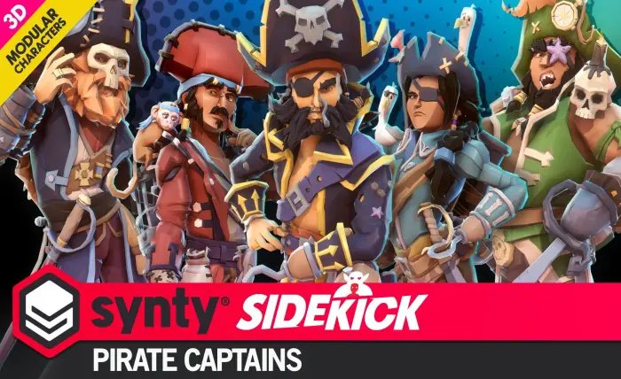 Pirate Captains - Sidekick Modular Characters by Synty