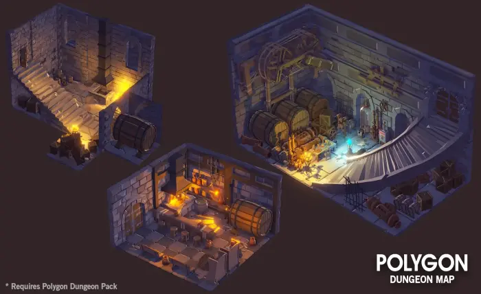 POLYGON - Fantasy Dungeon Map
