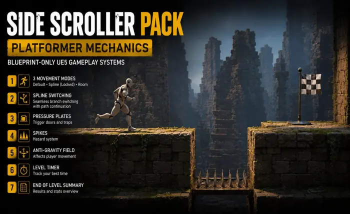 Side Scroller Pack – Platformer Mechanics