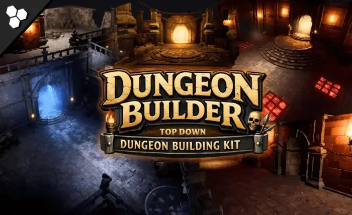 Dungeon Builder: Modular Top Down RPG Environment Kit (Dungeon, Modular Dungeon)