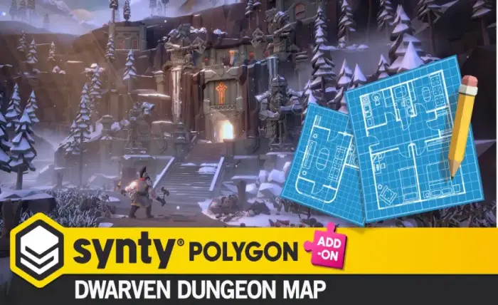 POLYGON Dwarven Dungeon Map by Synty