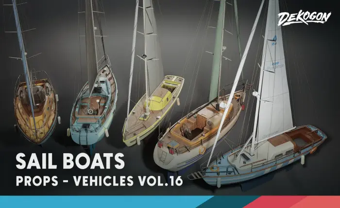 Vehicles VOL.16 - Sail Boats (Low Poly)