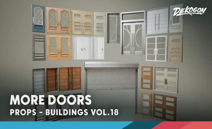 Buildings VOL.18 - More Doors (Nanite & Low Poly)