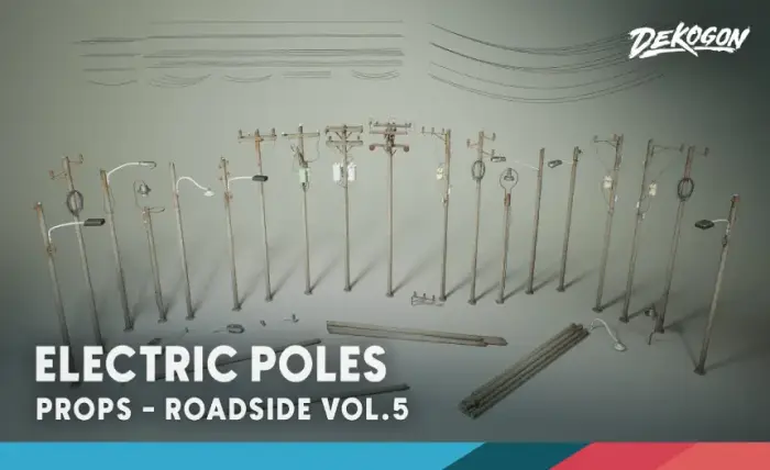 ROADSIDE VOL.5 - Electric Poles (Mid Poly)
