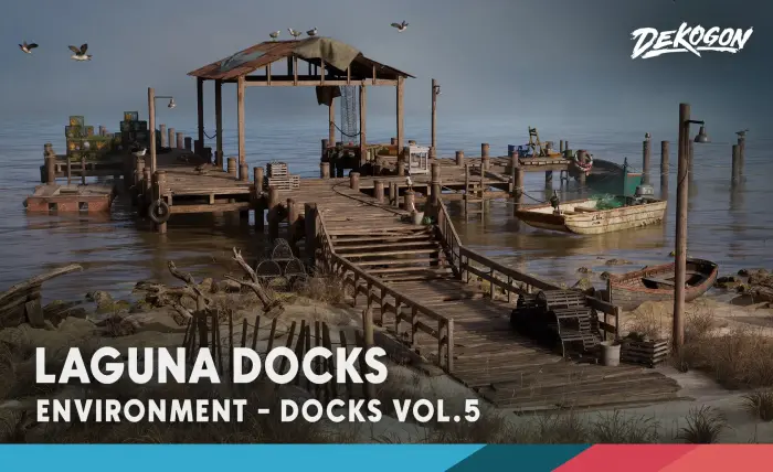 DOCKS VOL.5 - Laguna Dock (Modular / Low Poly)