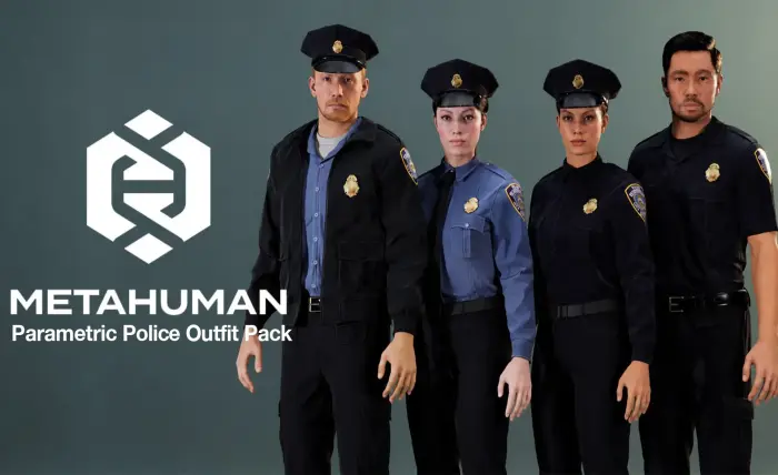 Parametric Police Uniform (Metahuman clothing)