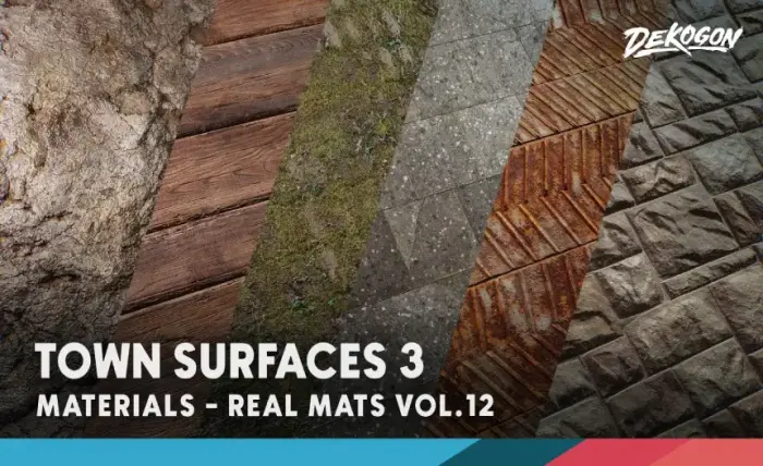 Realistic Materials VOL.12 - Town Surfaces 3 (45+ Materials)