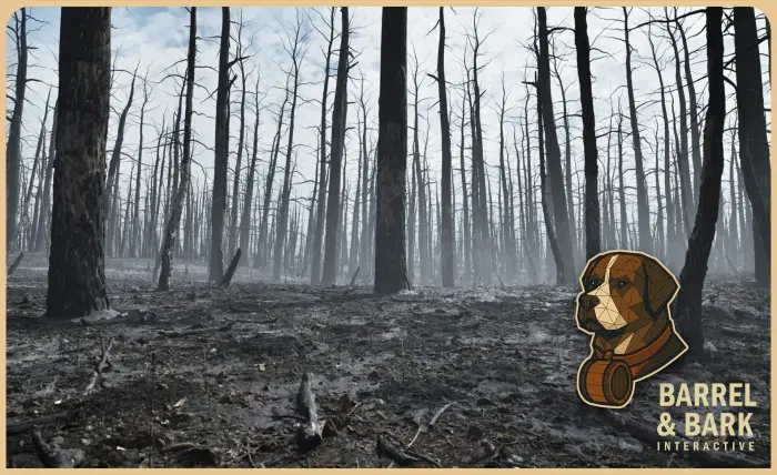 Burnt Forest Aftermath Environment
