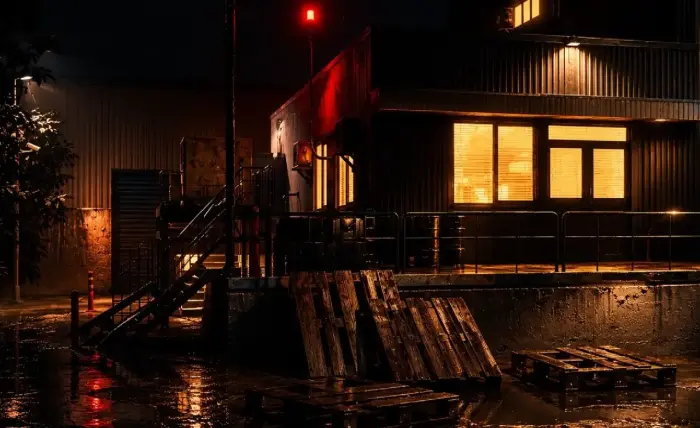 Industrial Warehouse Night Environment - GARAGE