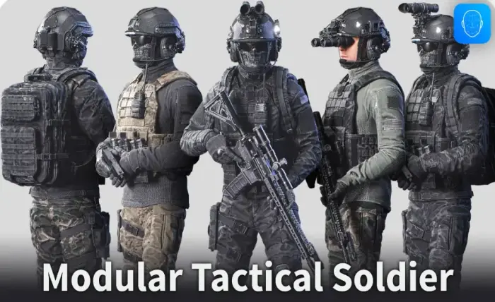 Modular Soldier Character, Army, Tactical Spec-Ops 03
