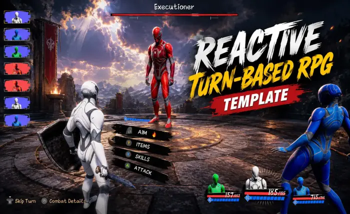 Reactive Turn-Based RPG Template