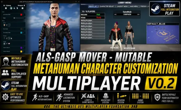 UE5 ALS + GASP MOVER + MUTABLE