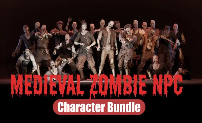 Modular Medieval Zombie NPC - MetaHuman-compatible