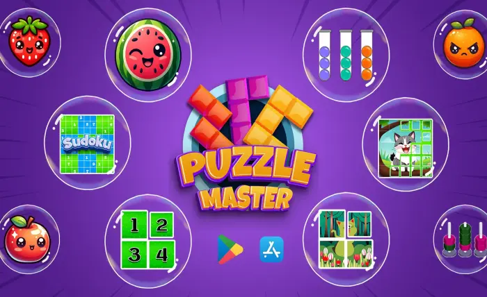 Puzzle Master : Collection of 8 Casual/Hyper-casual Game Template