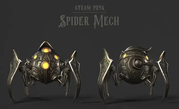 SteamPunk Spider Mech