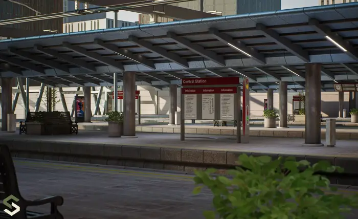 Train Station 3D Environment