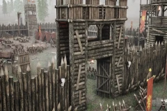 Medieval Wooden Fort - Military War Camp - Palisade Wall Fence - Bandit camp