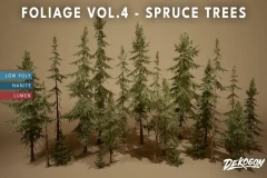 Foliage VOL.4 - Spruce Trees (Nanite and Low Poly)
