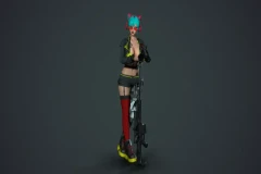 Cyberpunk Sniper Girl