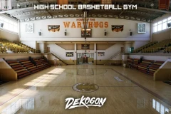 High School Basketball Gym - (Day/Night/Afternoon/Midnight Lighting)